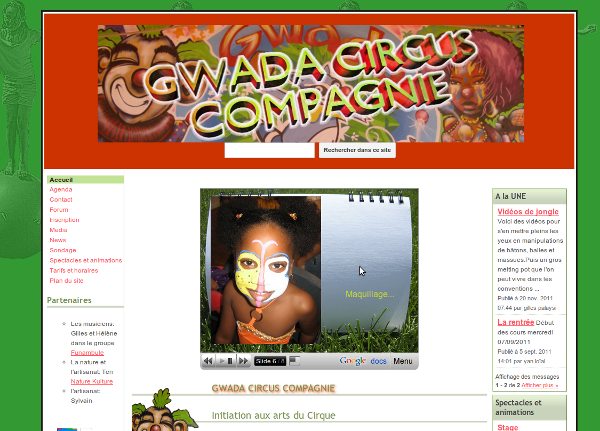 Site de l'association Gwada Circus